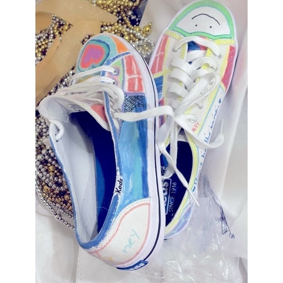 Keds womens /girls sneakers Artsy Painted size 6.5 NEW - Picture 12 of 12